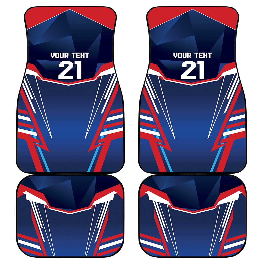 France Rugby Custom Car Mats Coq Gaulois Never Less Than Everything