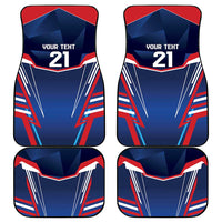 France Rugby Custom Car Mats Coq Gaulois Never Less Than Everything