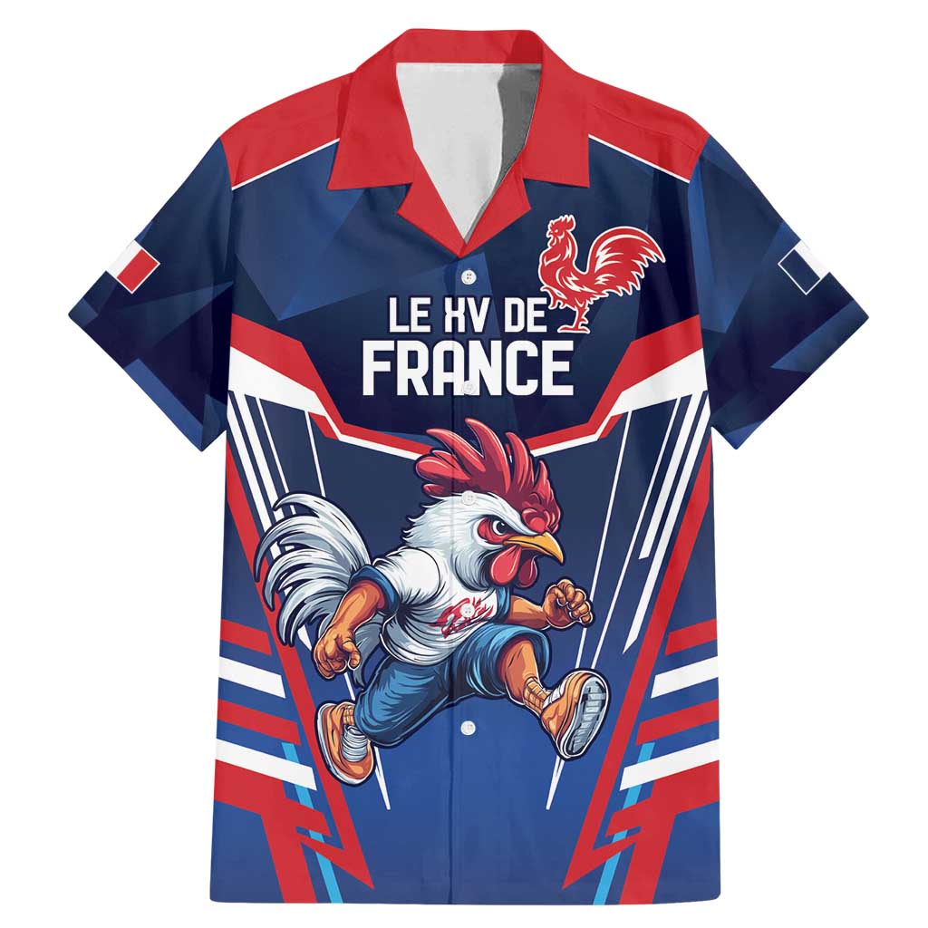France Rugby Custom Family Matching Mermaid Dress and Hawaiian Shirt Coq Gaulois Never Less Than Everything