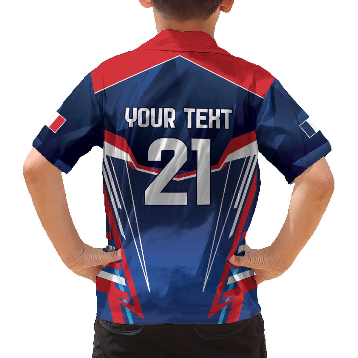 France Rugby Custom Family Matching Off The Shoulder Long Sleeve Dress and Hawaiian Shirt Coq Gaulois Never Less Than Everything