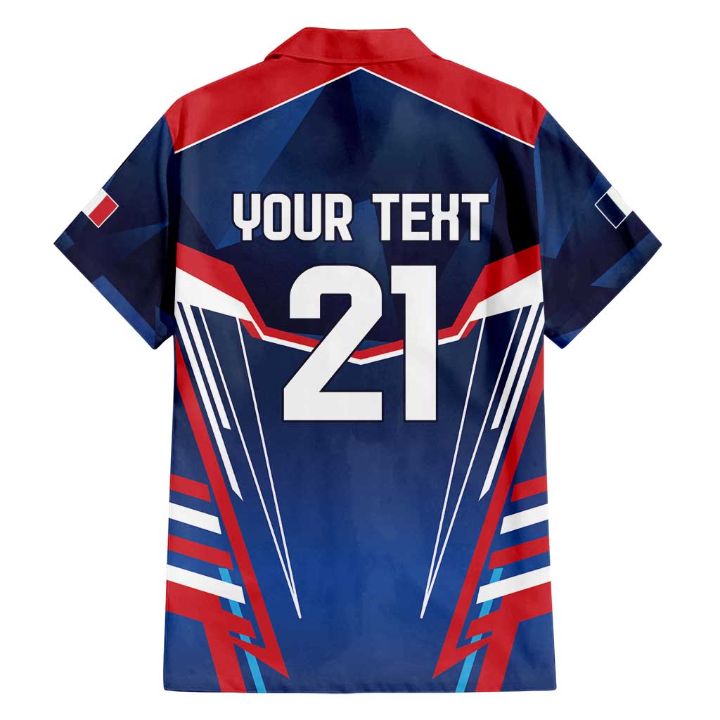 France Rugby Custom Family Matching Puletasi and Hawaiian Shirt Coq Gaulois Never Less Than Everything