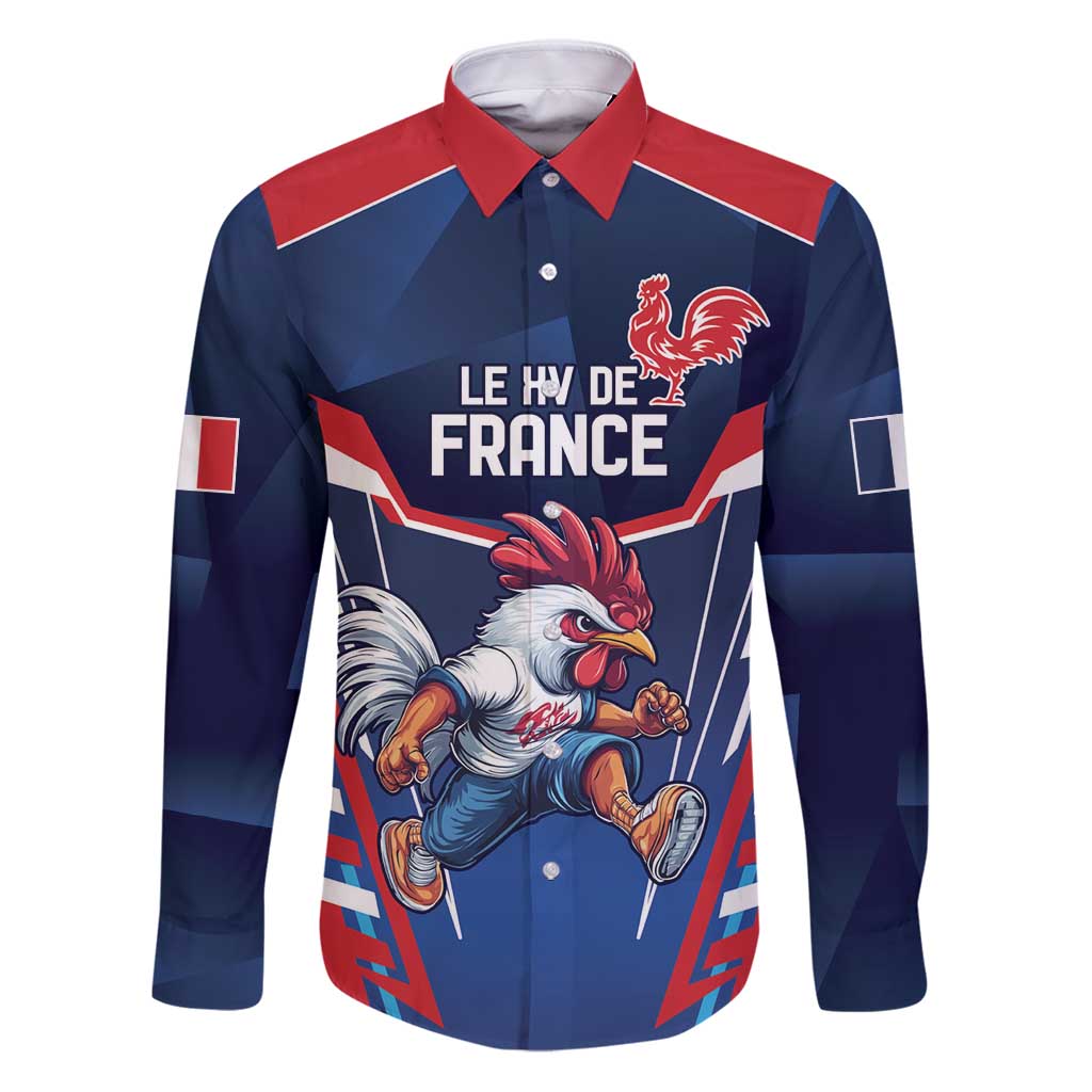 France Rugby Custom Family Matching Puletasi and Hawaiian Shirt Coq Gaulois Never Less Than Everything