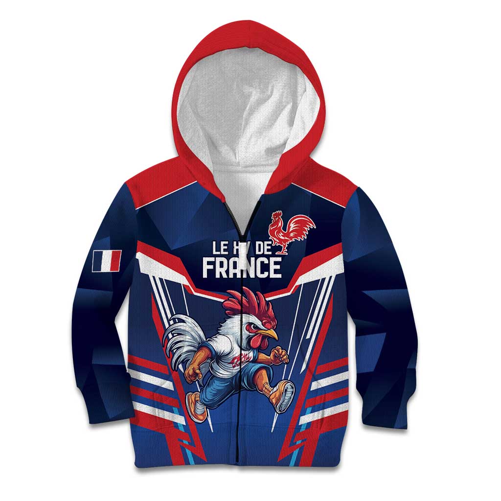 France Rugby Custom Kid Hoodie Coq Gaulois Never Less Than Everything
