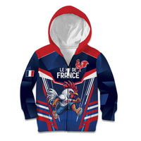 France Rugby Custom Kid Hoodie Coq Gaulois Never Less Than Everything