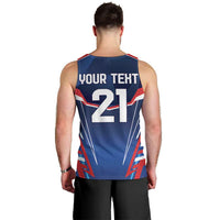 France Rugby Custom Men Tank Top Coq Gaulois Never Less Than Everything