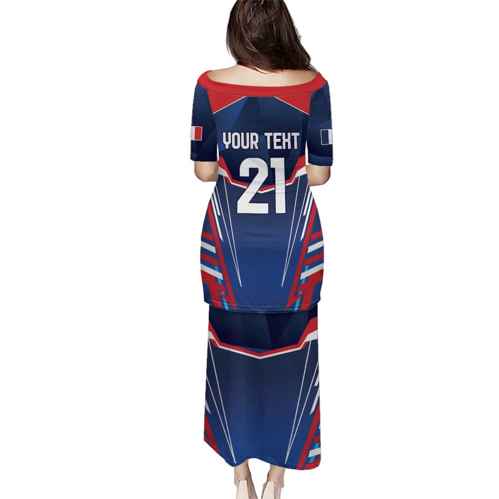 France Rugby Custom Puletasi Coq Gaulois Never Less Than Everything