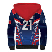 France Rugby Custom Sherpa Hoodie Coq Gaulois Never Less Than Everything