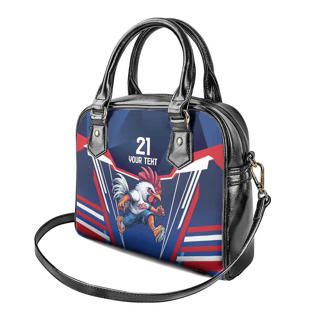 France Rugby Custom Shoulder Handbag Coq Gaulois Never Less Than Everything