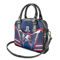 France Rugby Custom Shoulder Handbag Coq Gaulois Never Less Than Everything