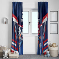 France Rugby Custom Window Curtain Coq Gaulois Never Less Than Everything