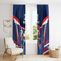 France Rugby Custom Window Curtain Coq Gaulois Never Less Than Everything