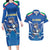 Italy Rugby Custom Couples Matching Long Sleeve Bodycon Dress and Hawaiian Shirt Italian Wolf Mascot Go Gli Azzurri