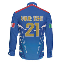 Italy Rugby Custom Family Matching Long Sleeve Bodycon Dress and Hawaiian Shirt Italian Wolf Mascot Go Gli Azzurri