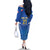 Italy Rugby Custom Family Matching Off The Shoulder Long Sleeve Dress and Hawaiian Shirt Italian Wolf Mascot Go Gli Azzurri