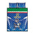Italy Rugby Custom Quilt Bed Set Italian Wolf Mascot Go Gli Azzurri