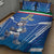 Italy Rugby Custom Quilt Bed Set Italian Wolf Mascot Go Gli Azzurri