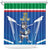 Italy Rugby Custom Shower Curtain Italian Wolf Mascot Go Gli Azzurri