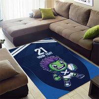 Scotland Rugby Custom Area Rug Thistle Mascot Go Scottish!