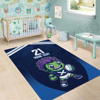 Scotland Rugby Custom Area Rug Thistle Mascot Go Scottish!