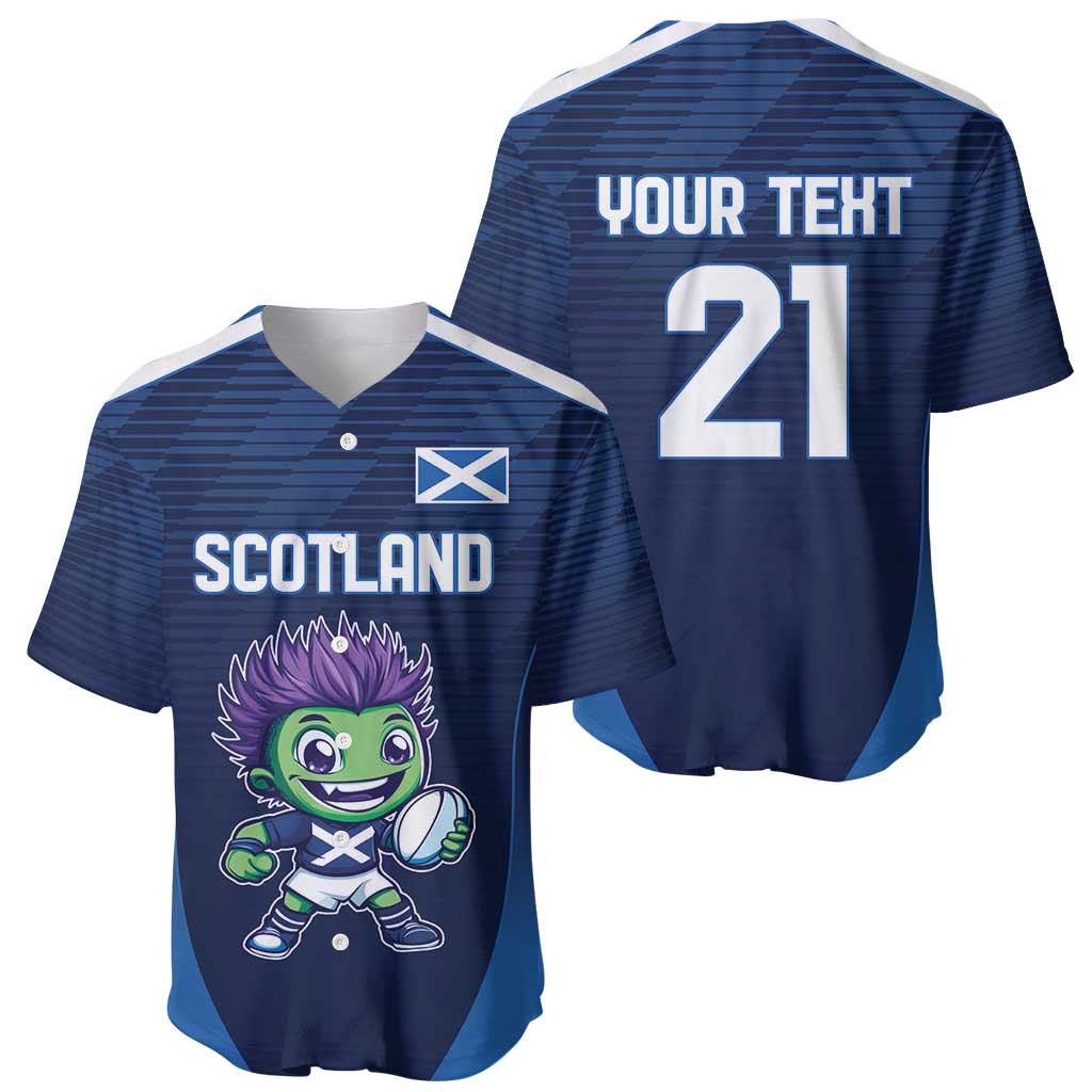 Scotland Rugby Custom Baseball Jersey Thistle Mascot Go Scottish!