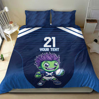 Scotland Rugby Custom Bedding Set Thistle Mascot Go Scottish!