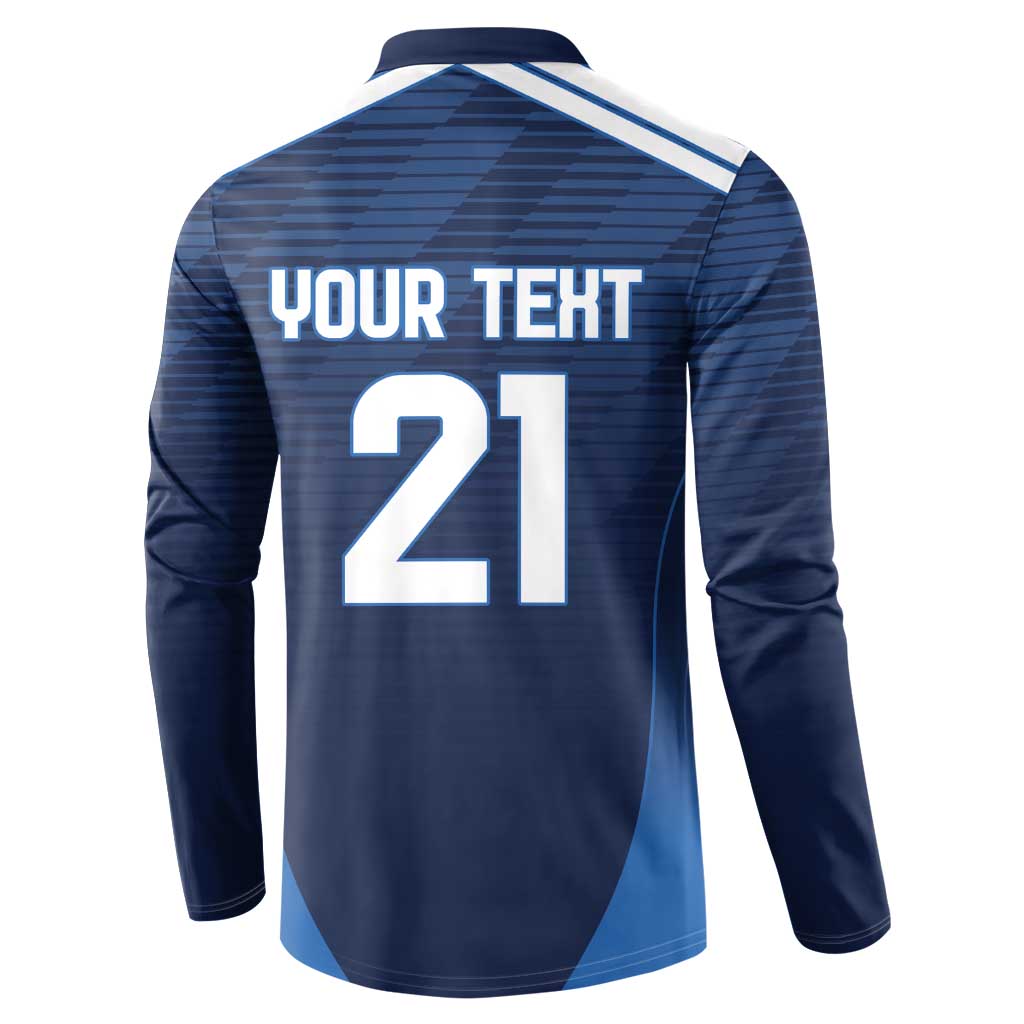 Scotland Rugby Custom Button Sweatshirt Thistle Mascot Go Scottish!