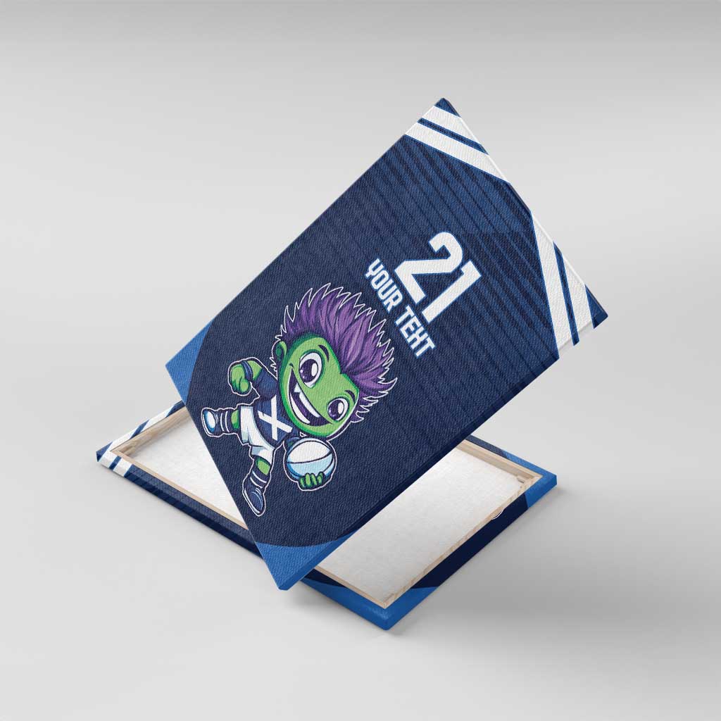 Scotland Rugby Custom Canvas Wall Art Thistle Mascot Go Scottish!