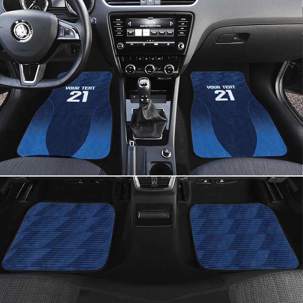 Scotland Rugby Custom Car Mats Thistle Mascot Go Scottish!