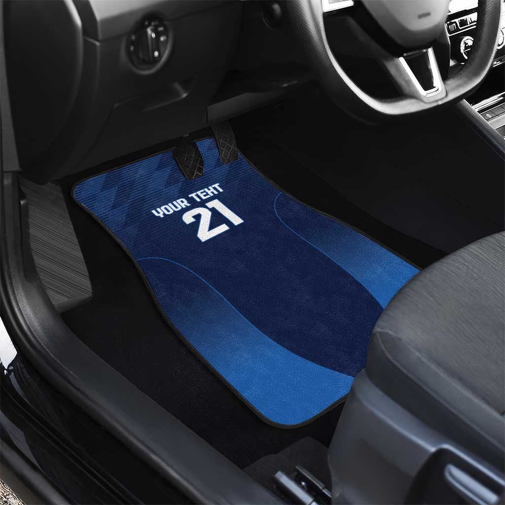 Scotland Rugby Custom Car Mats Thistle Mascot Go Scottish!