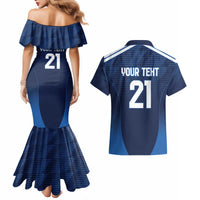 Scotland Rugby Custom Couples Matching Mermaid Dress and Hawaiian Shirt Thistle Mascot Go Scottish!