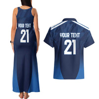 Scotland Rugby Custom Couples Matching Tank Maxi Dress and Hawaiian Shirt Thistle Mascot Go Scottish!