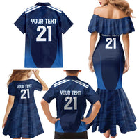 Scotland Rugby Custom Family Matching Mermaid Dress and Hawaiian Shirt Thistle Mascot Go Scottish!
