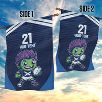 Scotland Rugby Custom Garden Flag Thistle Mascot Go Scottish!