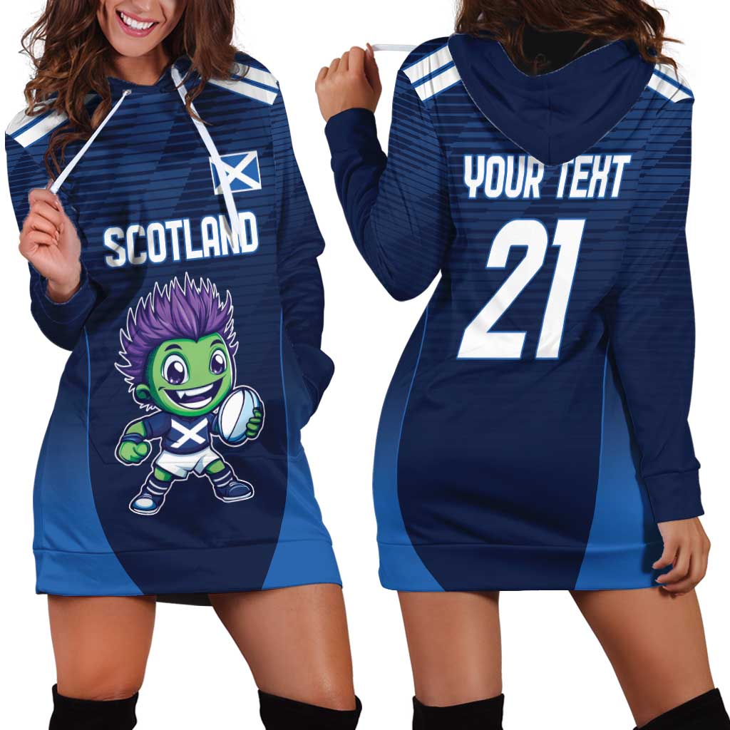Scotland Rugby Custom Hoodie Dress Thistle Mascot Go Scottish!