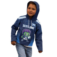 Scotland Rugby Custom Kid Hoodie Thistle Mascot Go Scottish!