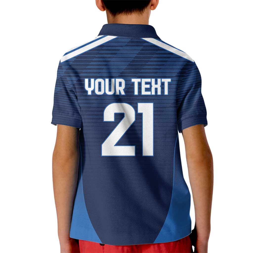 Scotland Rugby Custom Kid Polo Shirt Thistle Mascot Go Scottish!