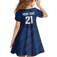 Scotland Rugby Custom Kid Short Sleeve Dress Thistle Mascot Go Scottish!