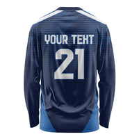 Scotland Rugby Custom Long Sleeve Shirt Thistle Mascot Go Scottish!