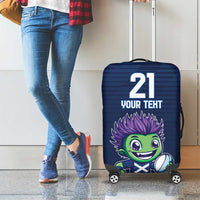 Scotland Rugby Custom Luggage Cover Thistle Mascot Go Scottish!