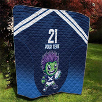 Scotland Rugby Custom Quilt Thistle Mascot Go Scottish!