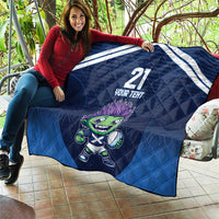 Scotland Rugby Custom Quilt Thistle Mascot Go Scottish!