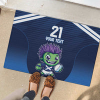 Scotland Rugby Custom Rubber Doormat Thistle Mascot Go Scottish!