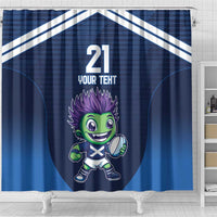Scotland Rugby Custom Shower Curtain Thistle Mascot Go Scottish!