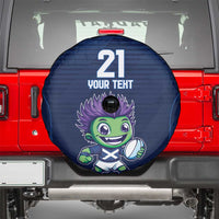 Scotland Rugby Custom Spare Tire Cover Thistle Mascot Go Scottish!
