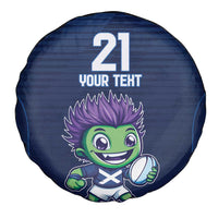 Scotland Rugby Custom Spare Tire Cover Thistle Mascot Go Scottish!