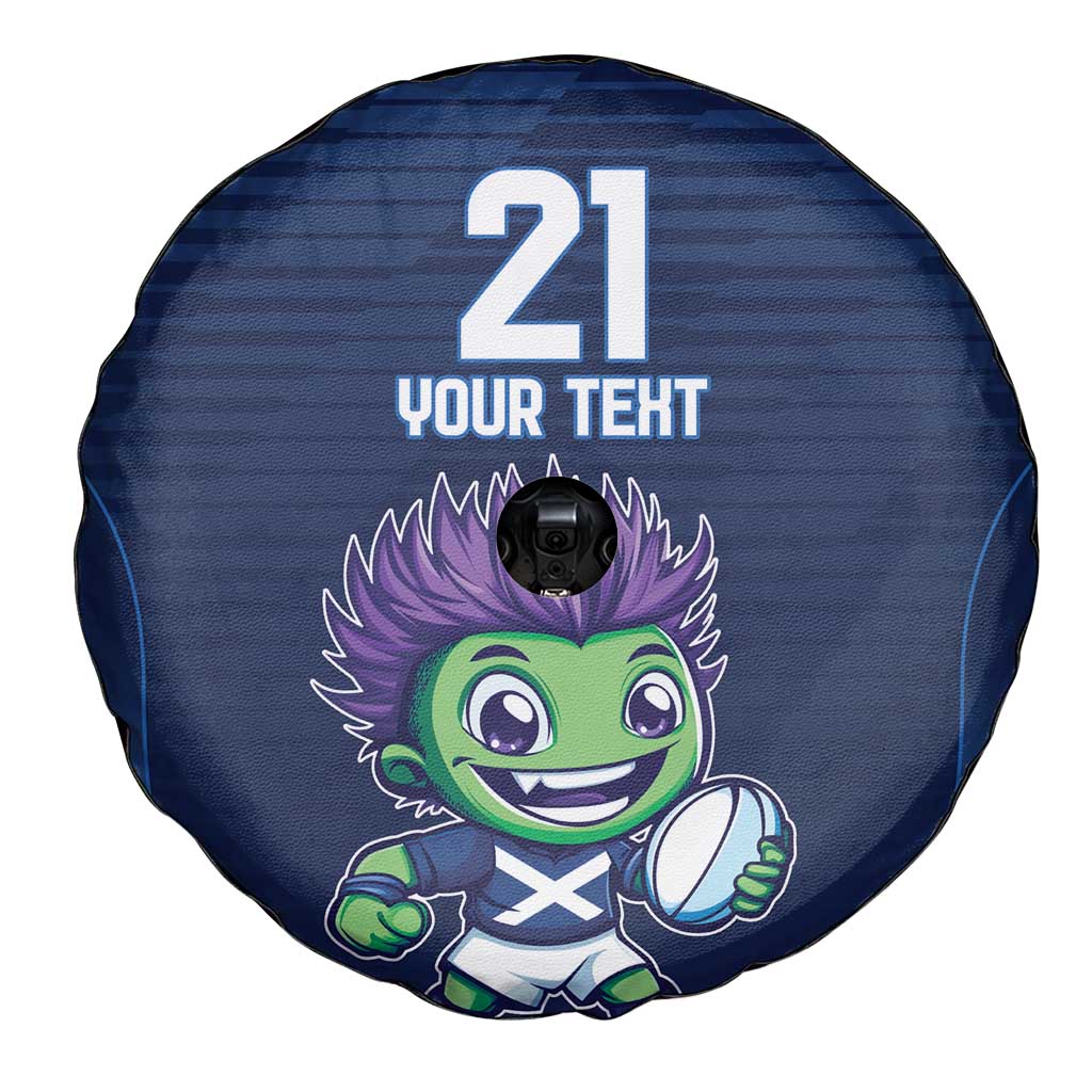 Scotland Rugby Custom Spare Tire Cover Thistle Mascot Go Scottish!