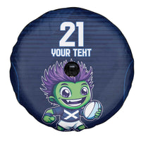 Scotland Rugby Custom Spare Tire Cover Thistle Mascot Go Scottish!