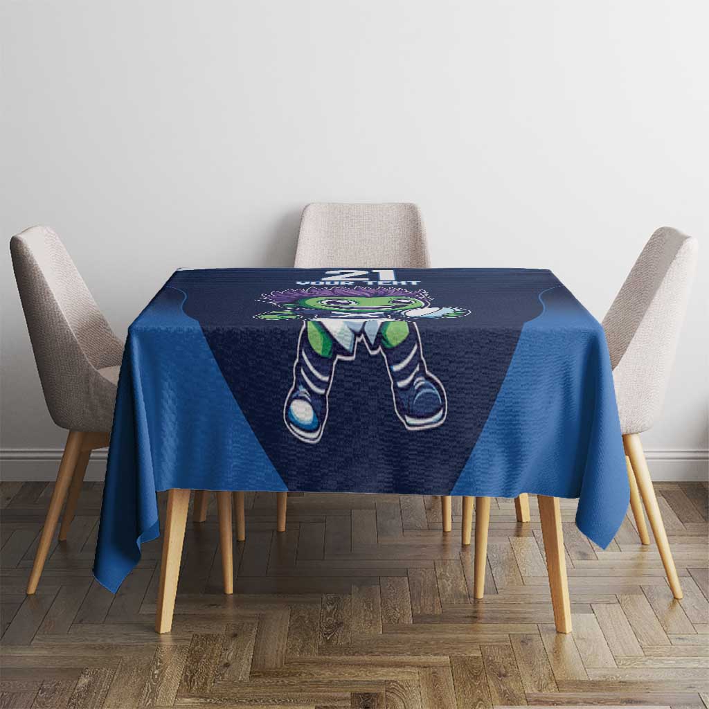 Scotland Rugby Custom Tablecloth Thistle Mascot Go Scottish!