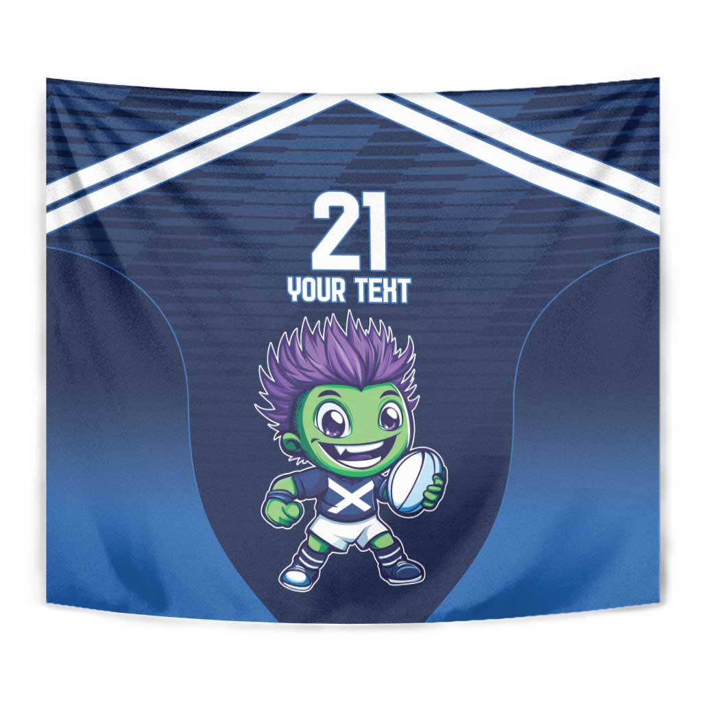 Scotland Rugby Custom Tapestry Thistle Mascot Go Scottish!
