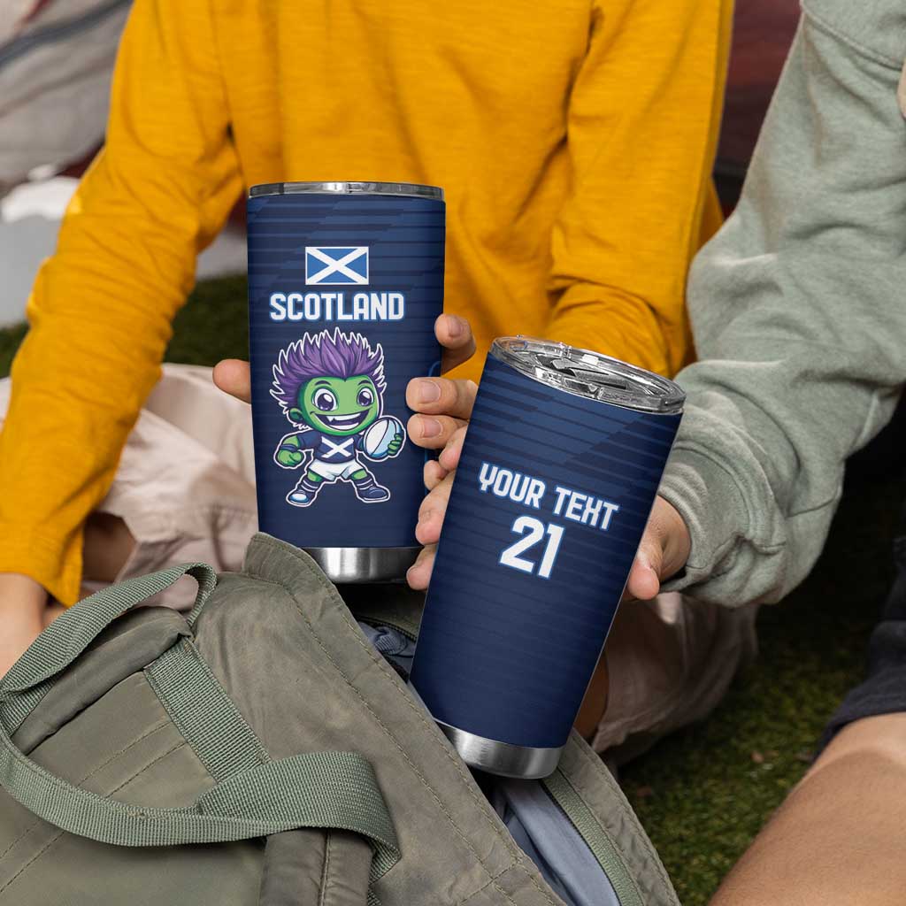 Scotland Rugby Custom Tumbler Cup Thistle Mascot Go Scottish!